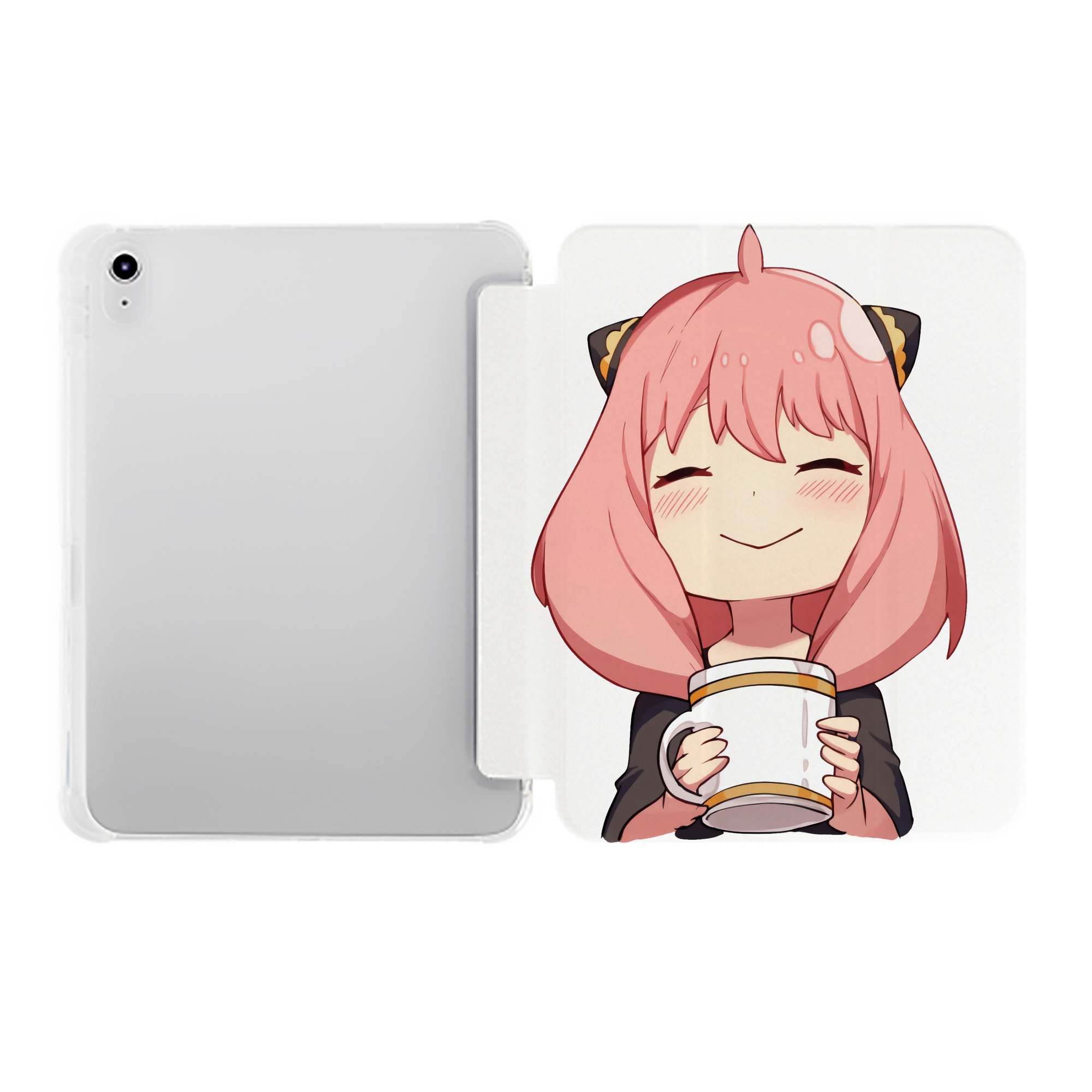 （画像用） SPY×FAMILY间谍家家酒 IPad ケース ペン収納付き 三つ折りスタンド PUレザー×シリコン 対応機種9.5/10.5/10.9インチ